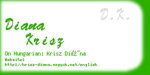 diana krisz business card